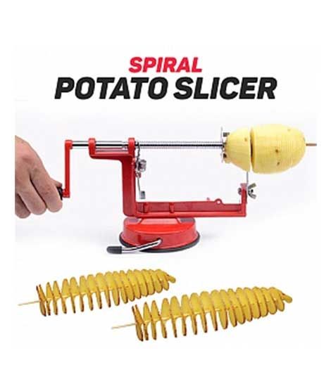 iShopping - G-Mart Spiral Potato Slicer Stainless Steel Red