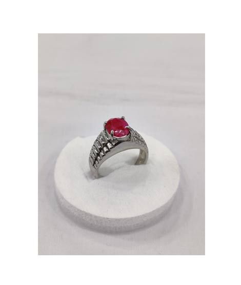 Gilgit Bazaar Ruby Stone Silver Ring (21)