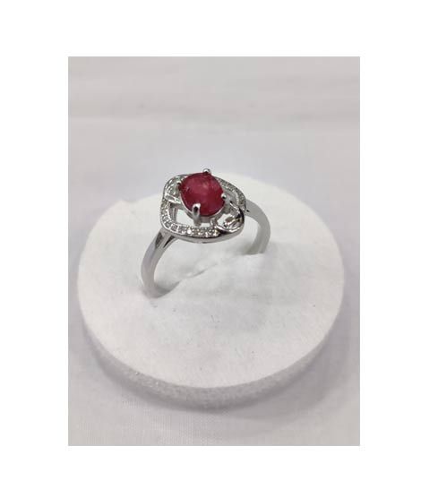 Gilgit Bazaar Ruby Stone Silver Ring (22)