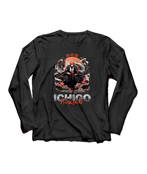 Genteez Ichigo Full Sleeves Digital Printed T Shirt For Men