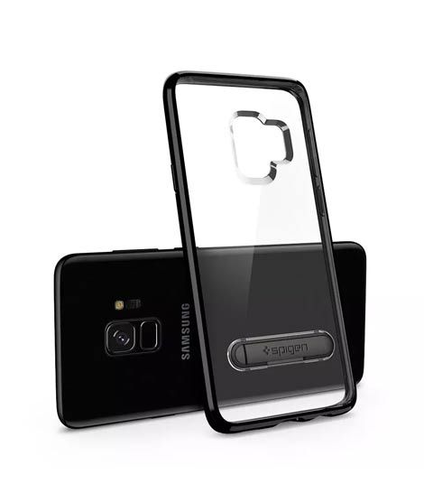 iShopping - Spigen Ultra Hybrid S Crystal Clear Case For Galaxy S9 - Black (AMT-9844)