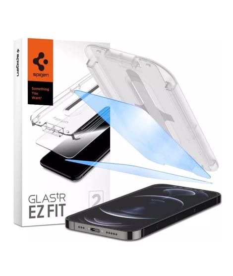 iShopping - Spigen Anti Blue Light Screen Protector Case For iPhone 12 Pack Of 2 (AGL01814)