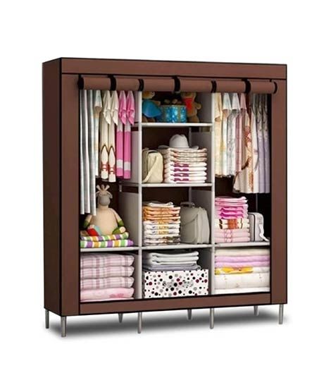 iShopping - Israr Mall 3 Door Collapsible Wardrobe Brown