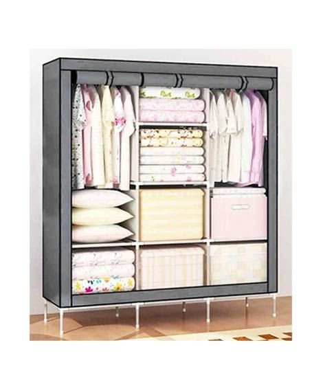 iShopping - Israr Mall 3 Door Collapsible Wardrobe Grey