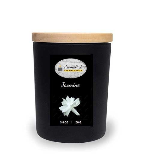 iShopping - Aromaflick Jasmine Soy Glass Candle - Black