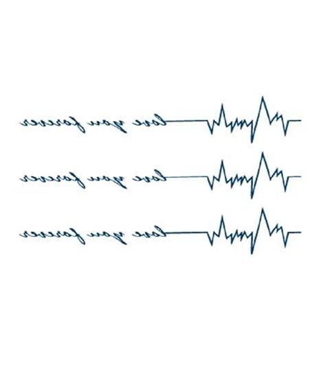 iShopping - Ferozi Traders Electrocardiogram Design Temporary Tattoo - Pack of 3