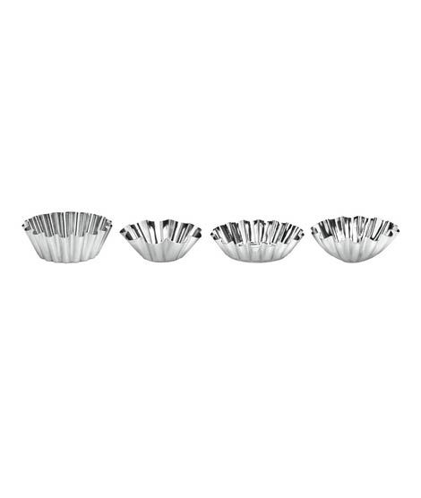 Premier Home Round Fluted Cake Moulds - Set of 8 (805058)