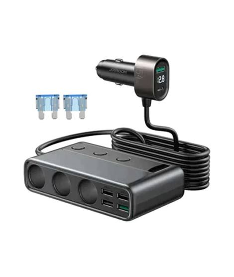 iShopping - Joyroom 154W Car Charger Adapter With 3 Sockets (JR-CL06)