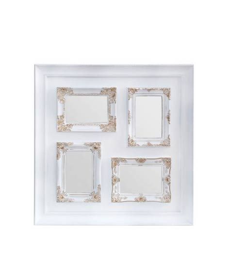 iShopping - Premier Home Vintage Style 4 Photo Frame White & Gold (2300834)