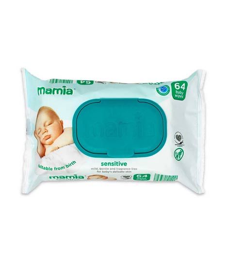 iShopping - Mamia Sensitive Baby Wipes - 64 Sheets (Pack Of 2)