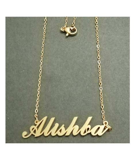 King Alishba Name Gold Platted Necklace