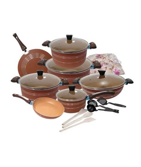 iShopping - king Bazar Marble Coated Non Stick Jumbo Set (19 pcs)