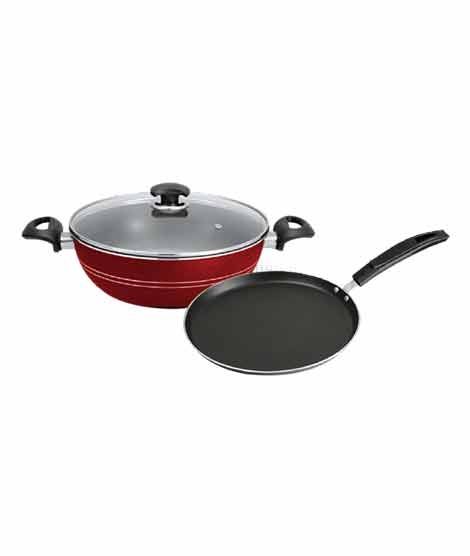 king Bazar Nonstick 28cm Wok With 30cm Fry Pan