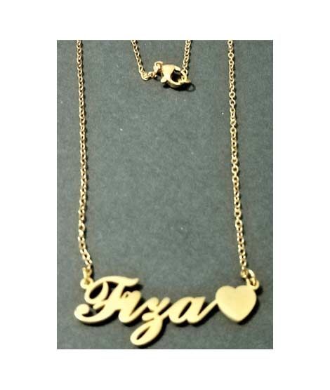 King Fiza Name Gold Platted Necklace