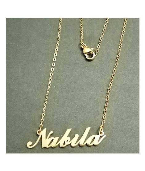 King Nabila Name Gold Platted Necklace