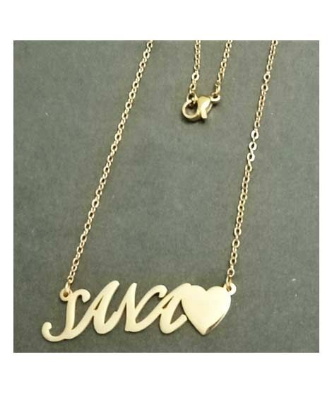 King Sana Name Gold Platted Necklace