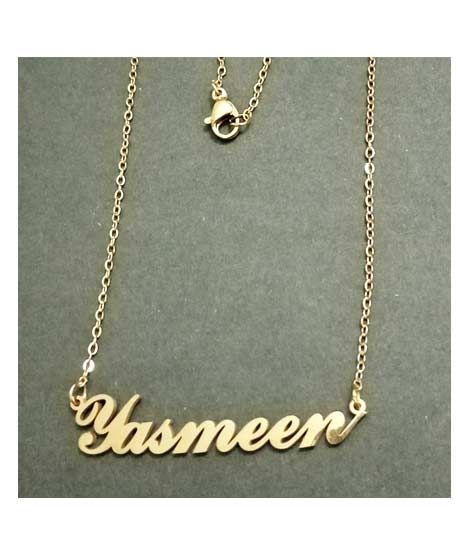 King Yasmeen Name Gold Platted Necklace