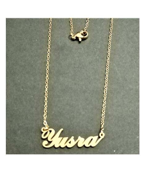 King Yusra Name Gold Platted Necklace