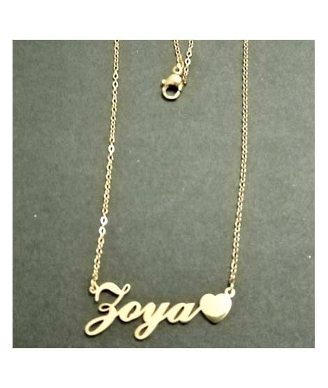 King Zoya Name Gold Platted Necklace