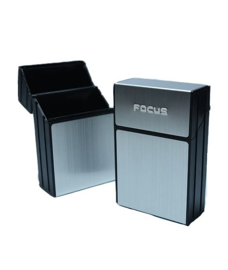 iShopping - KuchB Aluminium Metal Cigarette Case Silver