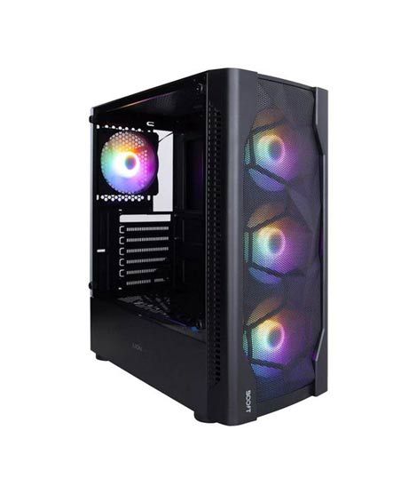 iShopping - Boost Lion 4 RGB Fan ATX Gaming PC Case - Black