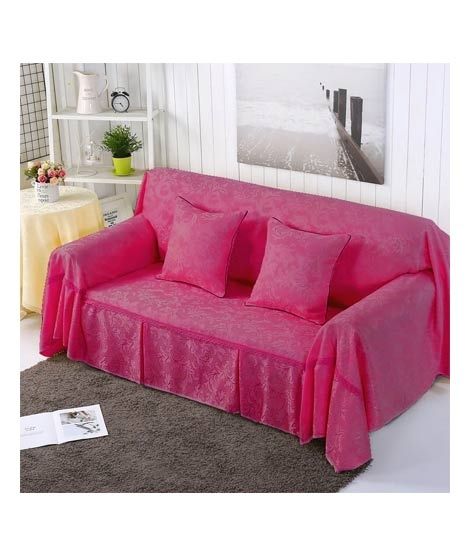 Maguari 5 Seater Sofa Couch Cover Protector Pink