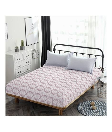 iShopping - Maguari Cotton Fitted Single Bed Sheet Pink (0418)