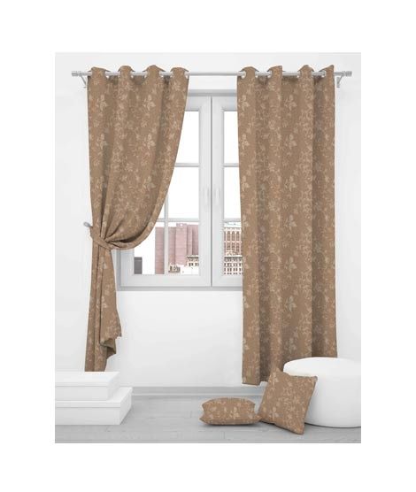 Maguari Jacquard Curtain 2 Pcs Brown (0106)