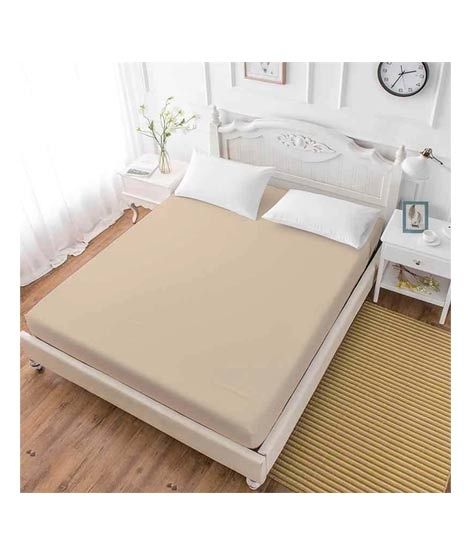 iShopping - Maguari Luxury Cotton Fitted Double Bed Sheet Light Peach (0397)