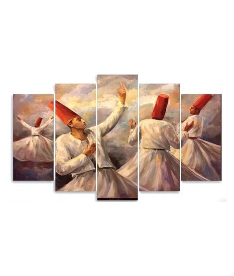 iShopping - Maguari Sufism Canvas Small Wall Frame 5 Pcs (0706)