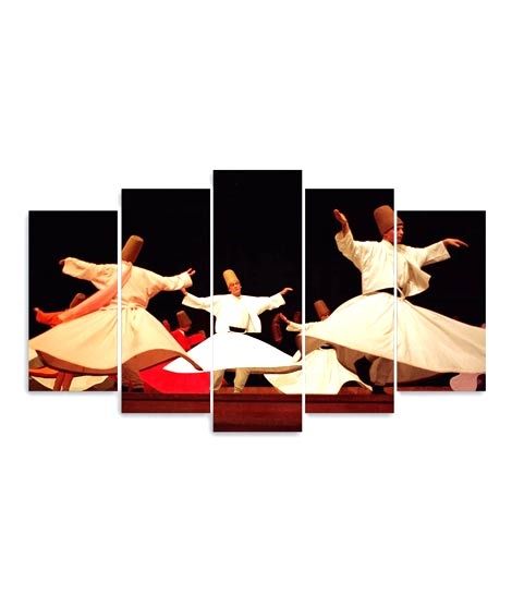 iShopping - Maguari Sufism Synthetic Canvas Small Wall Frame 5 Pcs (0724)