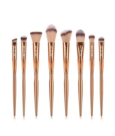 iShopping - Muicin Luxe Gold Makeup Brushes - 8 Pieces