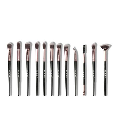 iShopping - Muicin Rose Gold and Black Eye Brushes Set - 12 Pieces