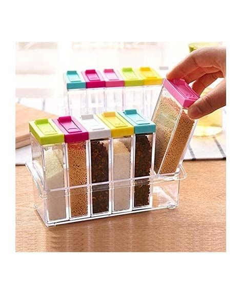 iShopping - Muzamil Store Acrylic Spices Jar Set 6Pcs