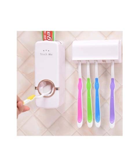 iShopping - Muzamil Store Toothpaste Dispenser with Brush Holder