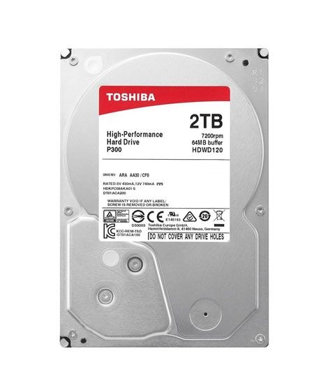 Toshiba P300 2TB HDD Internal Hard Drive (HDWD120UZSVA)