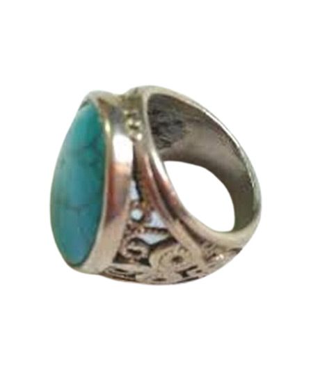 iShopping - Natural Feroza Gemstone With Chandi Ring