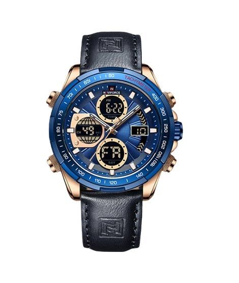 NaviForce Dual Time Exclusive Men's Watch Blue (NF-9197-3)