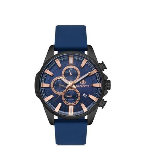 Bigotti Leather Men's Watch Blue (BG.1.10335-4)