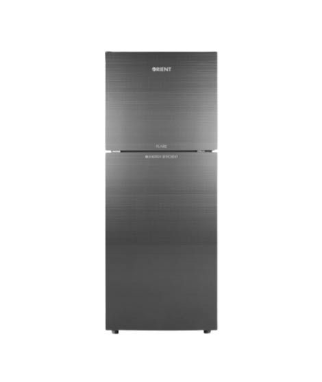 Orient Flare 280 Freezer-On-Top Glass Door Refrigerator 10 Cu Ft Radiant Grey