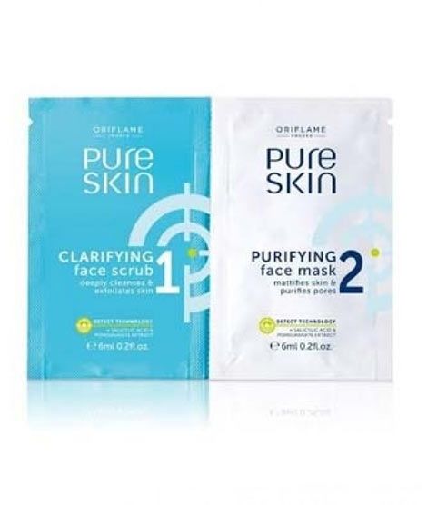 Oriflame Pure Skin Clarifying Face Scrub & Face Mask