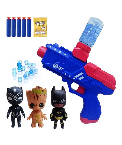 iShopping - Planet X Captain America Gel Blaster Gun With 3 Action Figures (PX-11750)