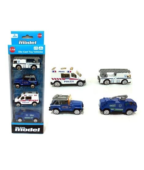 iShopping - Planet X City Police Vehicles Die Cast Cars Set 4 Pcs (PX-10463)