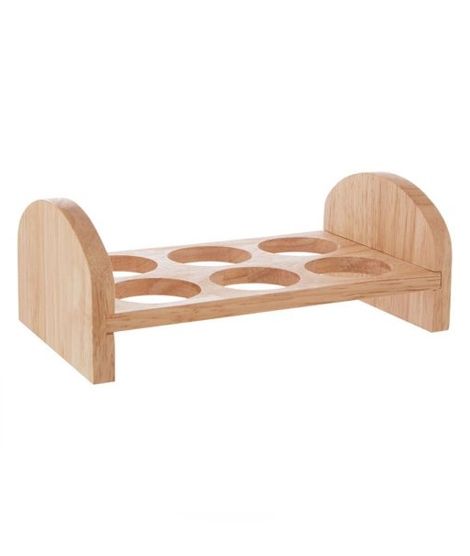 iShopping - Premier Home 6 Hole Rubberwood Egg Rack (1103972)