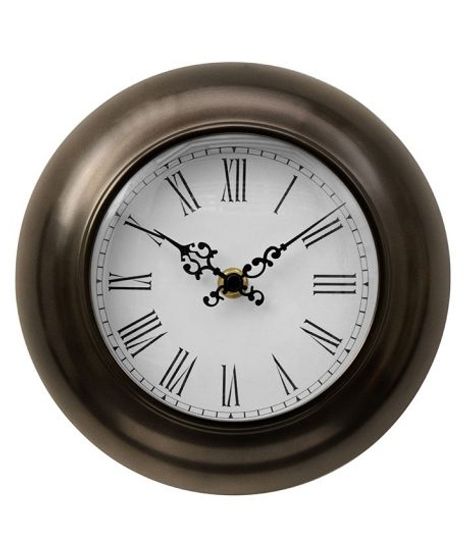 iShopping - Premier Home Bronze Effect Metal Wall Clock (2200523)