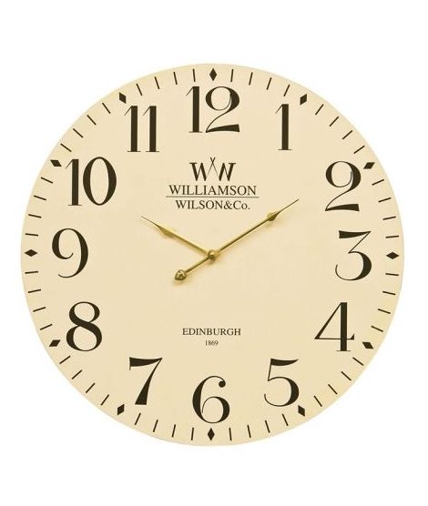 iShopping - Premier Home Classical Cream MDF Wall Clock (2200472)