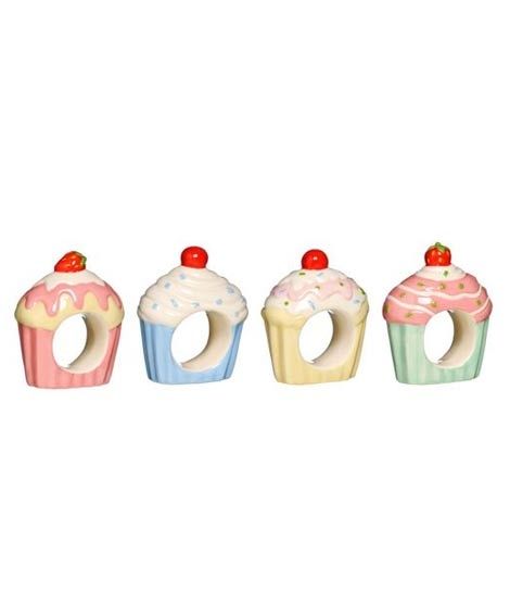 iShopping - Premier Home Cupcake Napkin Rings Set Of 4 (722411)