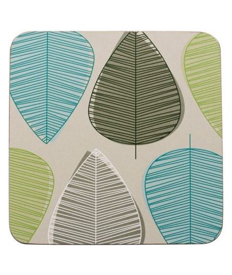 iShopping - Premier Home Green Leaf Coasters Pack Of 4 (1203605)