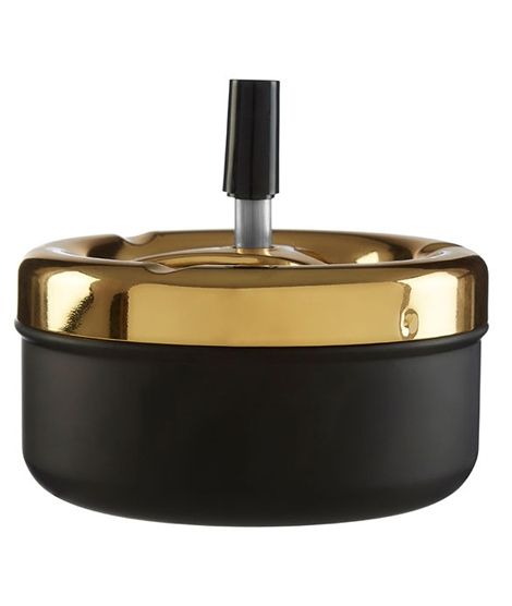 iShopping - Premier Home Spinning Ashtray Gold/Black (305223)