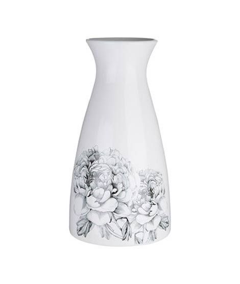 iShopping - Premier Home White and Black Bloom Vase (1411142)